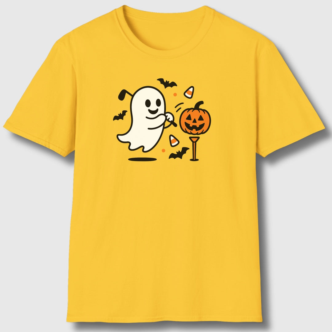Ghost Tee Off - Adult Golf T-Shirt in Daisy