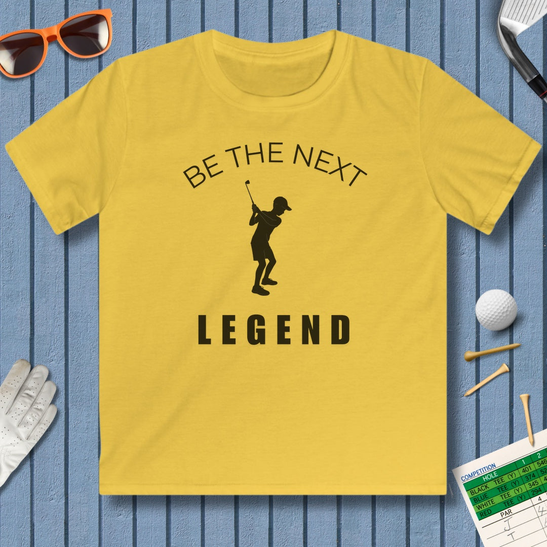 BE THE NEXT LEGEND (Boys) - Youth Golf T-Shirt in Daisy