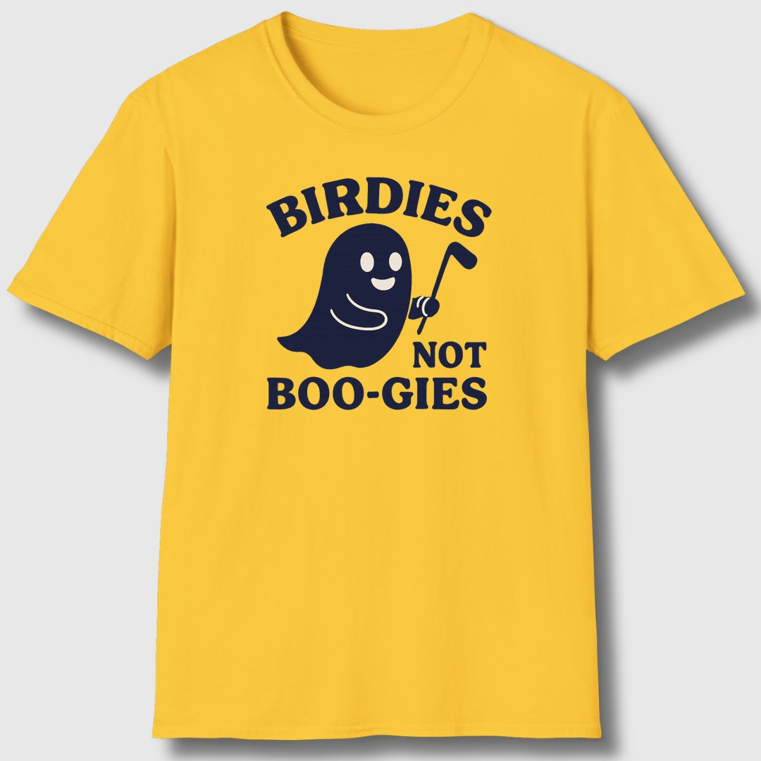 Birdies not BOO-GIES - Adult Golf T-Shirt in Daisy