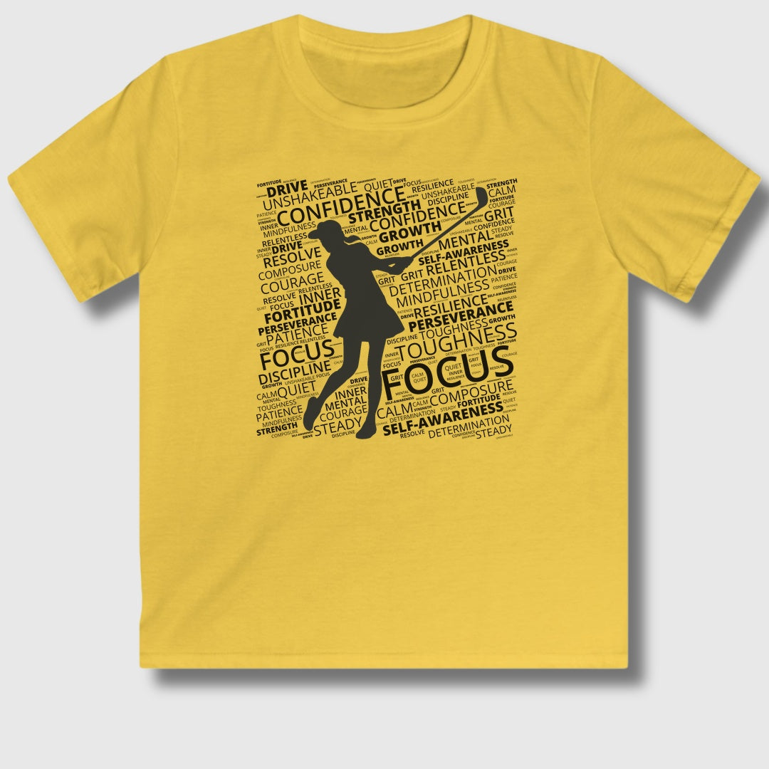 Unleash Your Mental Game (Female) - Youth Golf T-Shirt in Daisy
