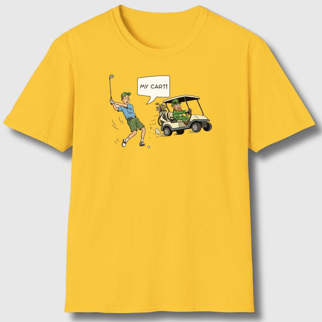 My Cart! - Adult Golf T-Shirt in Daisy
