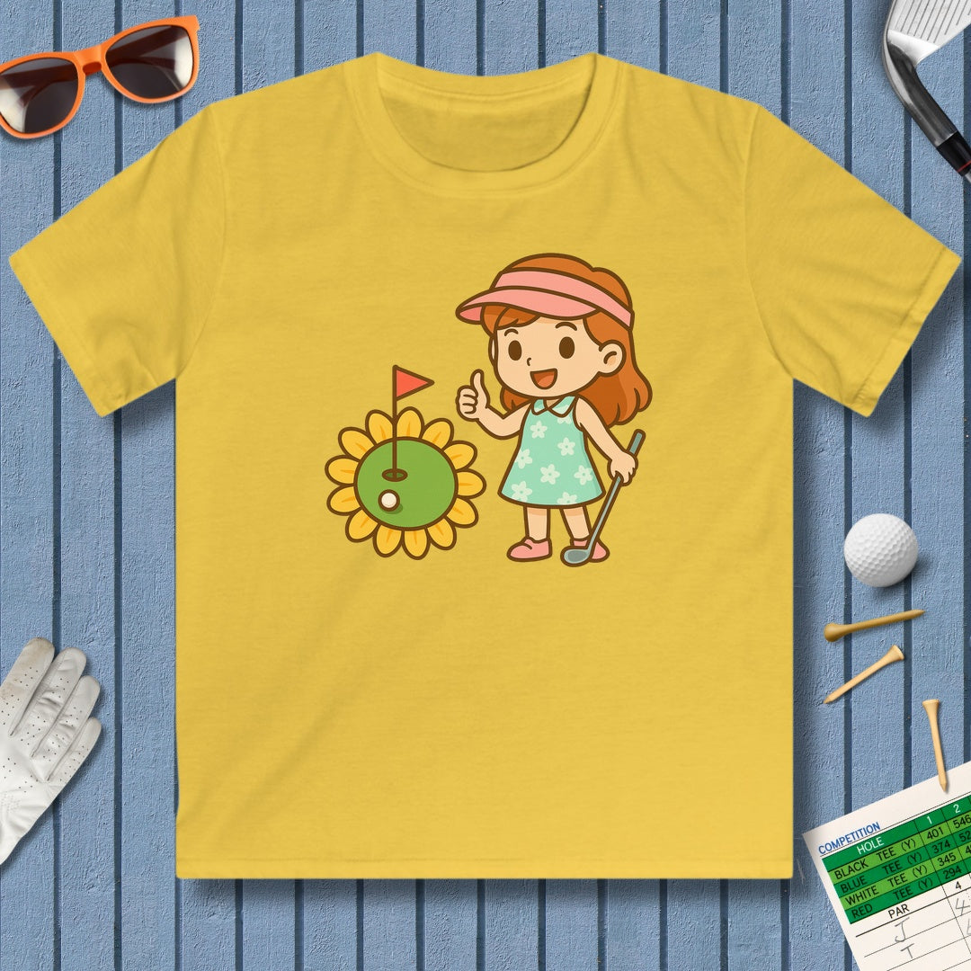 Sunflower Green - Youth Golf T-Shirt in Daisy