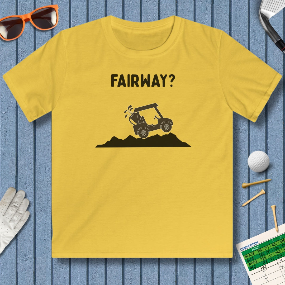 Fairway? - Youth Golf T-Shirt in Daisy