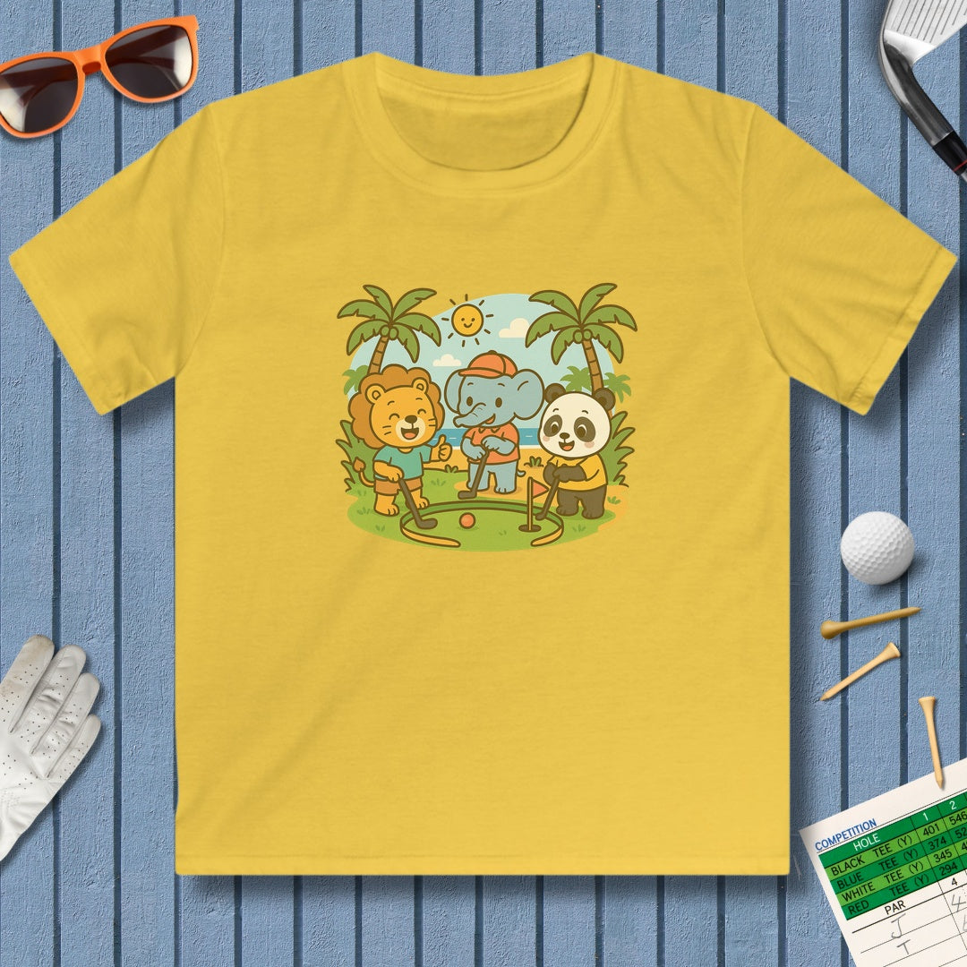 It's a zoo out here - Youth Golf T-Shirt in Daisy