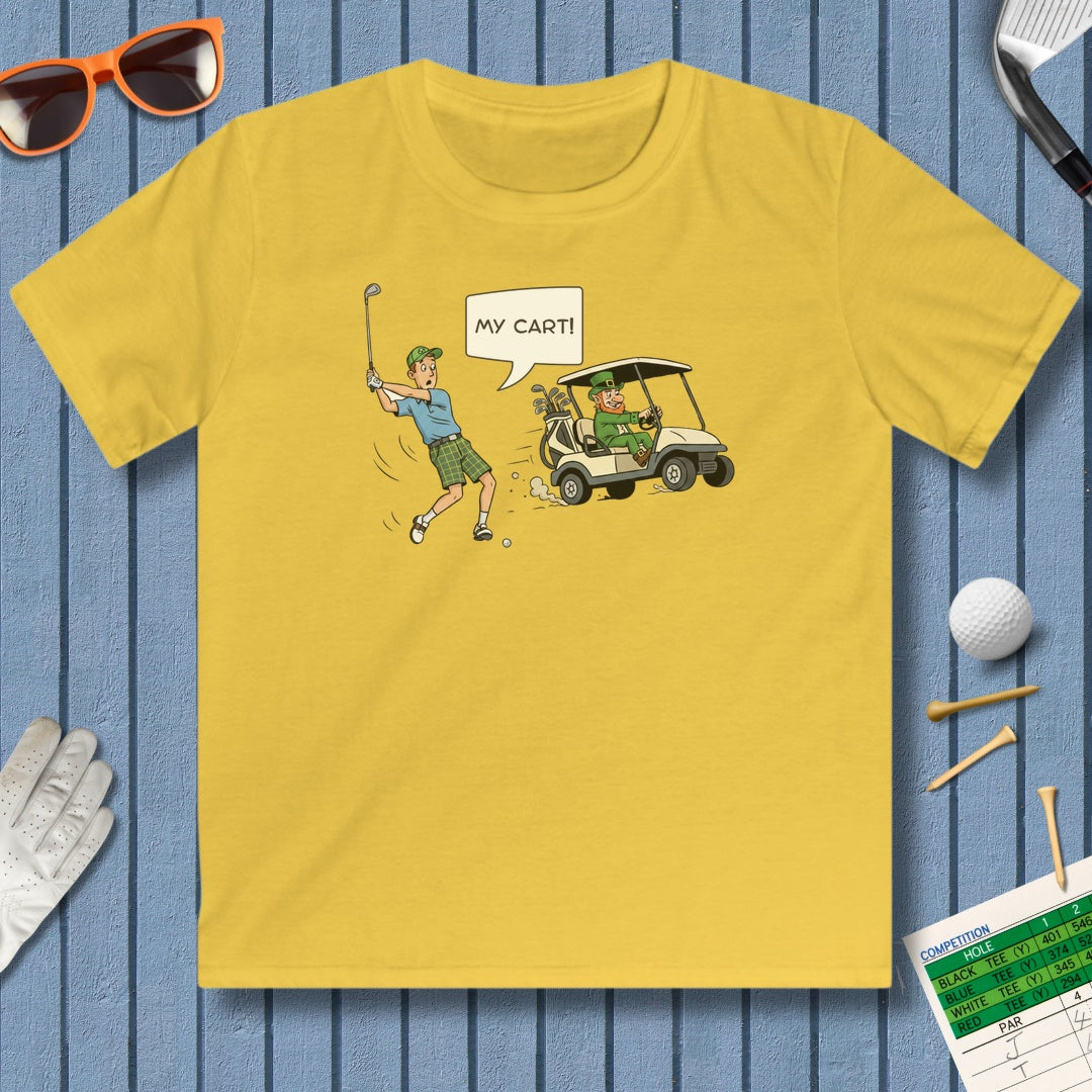 My Cart! - Youth Golf T-Shirt in Daisy