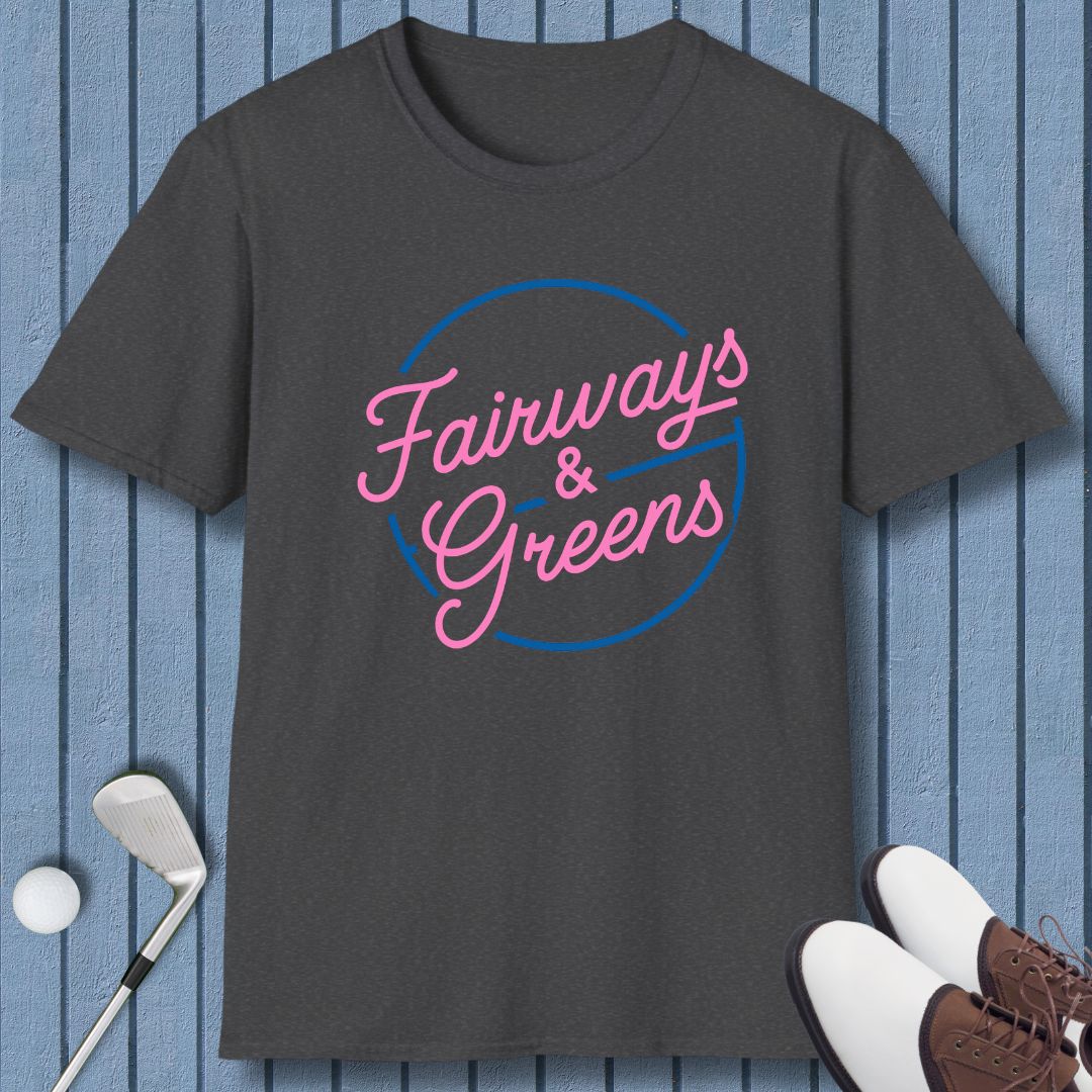 Fairways & Greens - T-shirt in Dark Grey Heather, great for casual wear. Find more fun golf focused products at oneforetheages.com