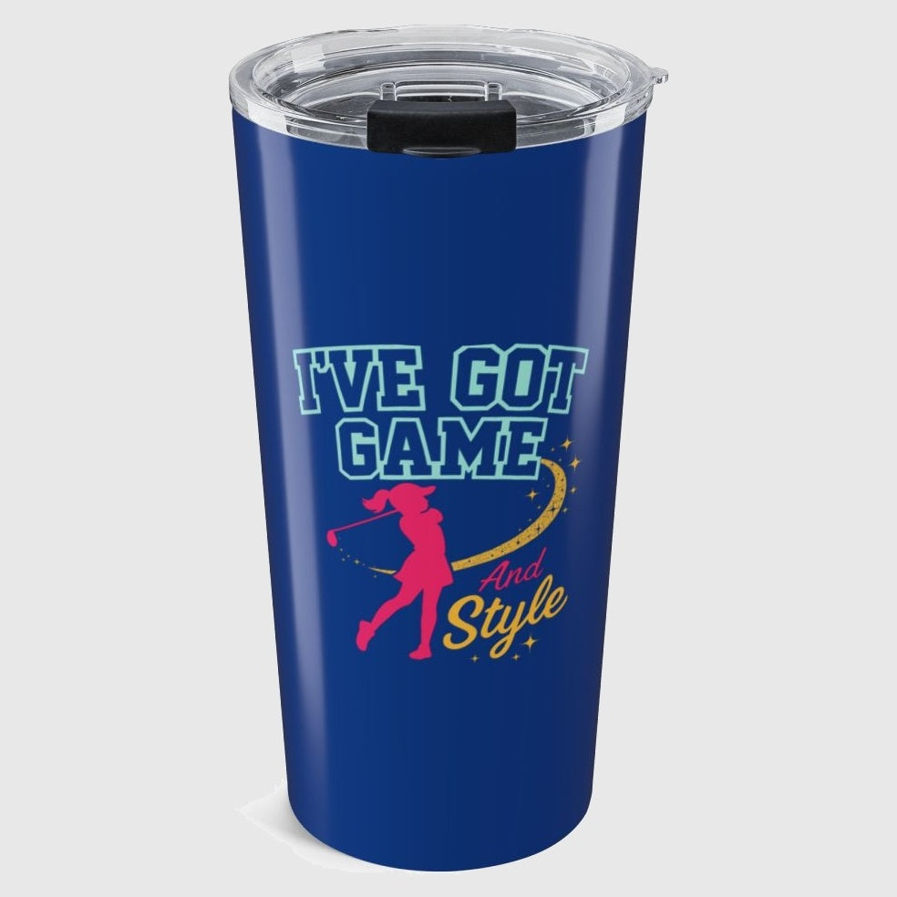 I've Got Game And Style - 20oz Tumbler in Dark Blue