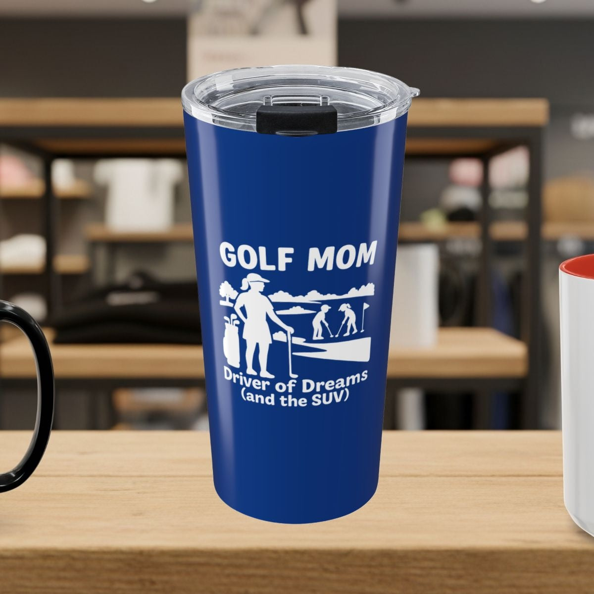 Golf Mom - 20oz Tumbler in Dark Blue