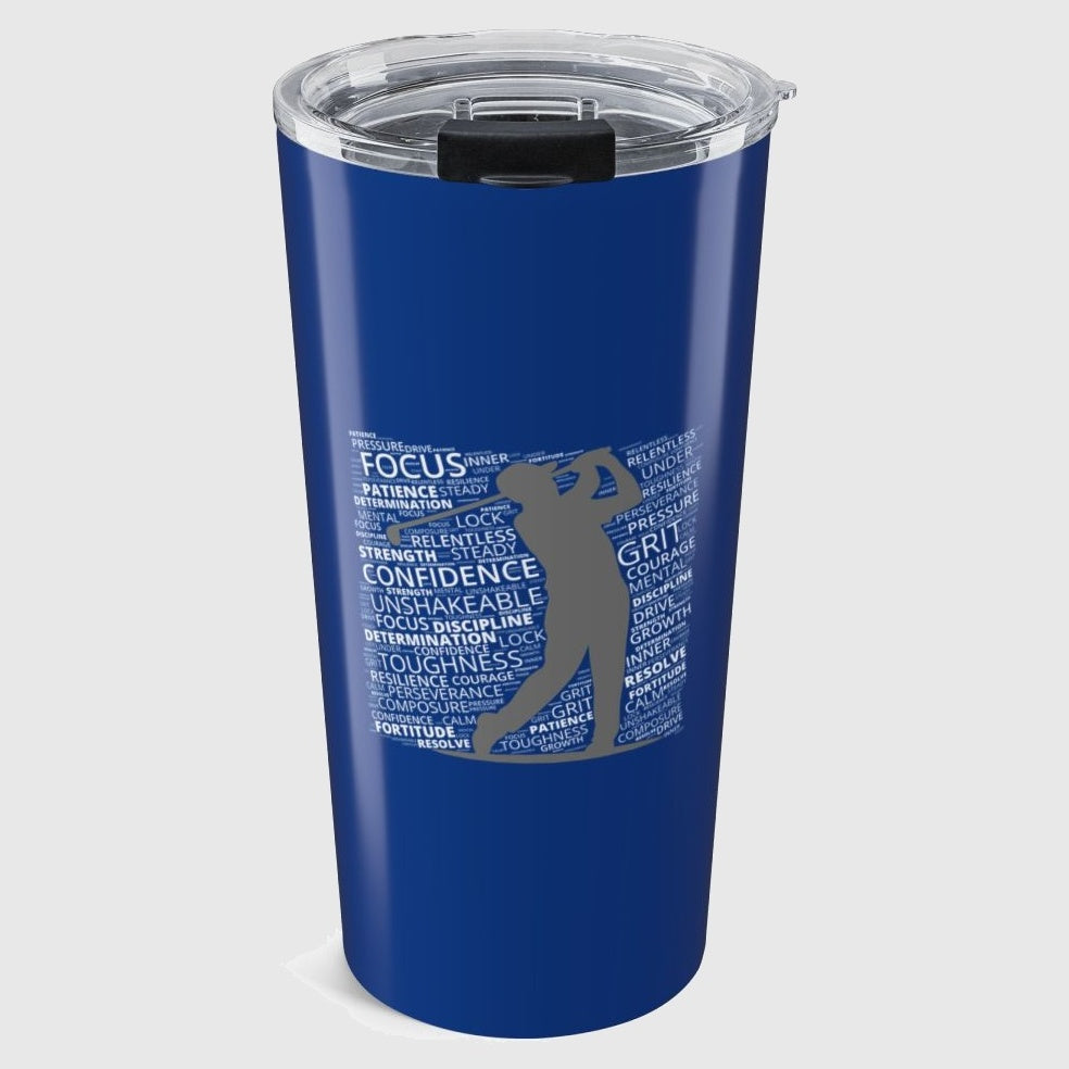 Unleash Your Mental Game (Male) - 20oz Tumbler in Dark Blue