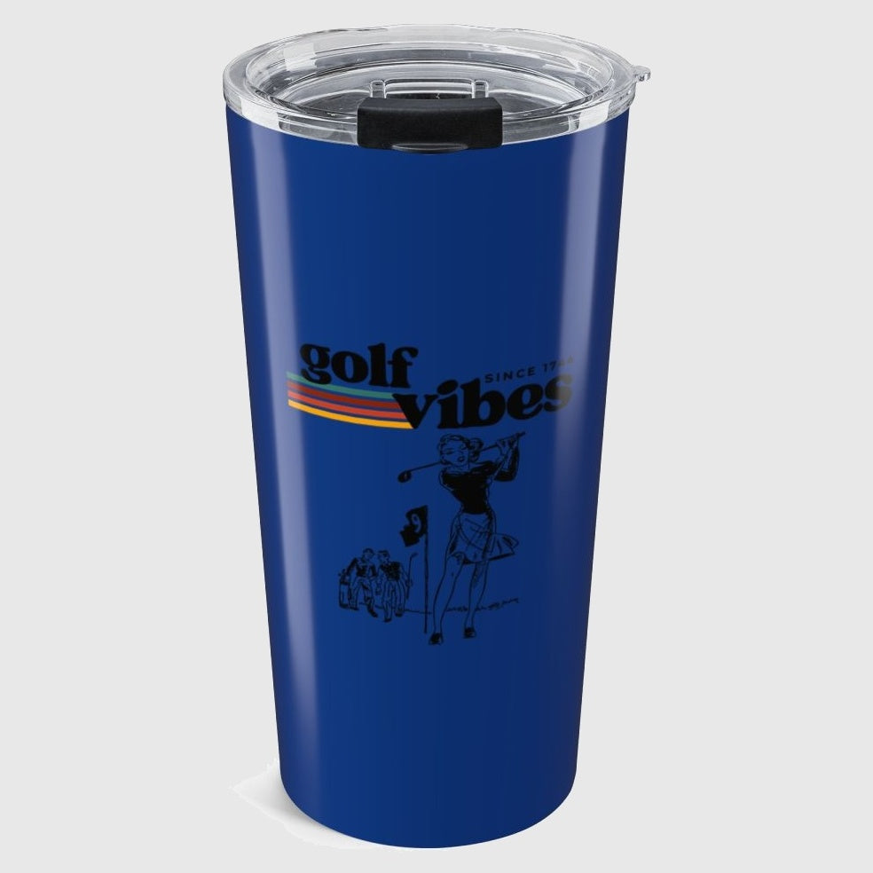 Golf Vibes Retro - 20oz Tumbler in Dark Blue