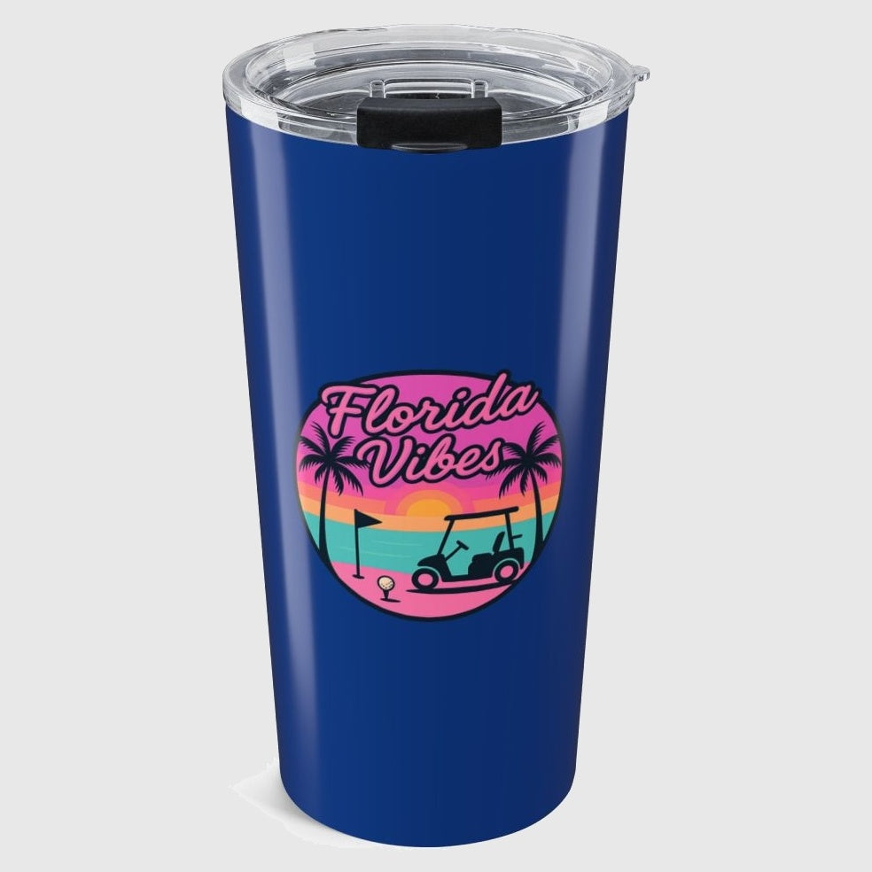 Golf Vibes - Florida Sunshine Edition - 20oz Tumbler in Dark Blue