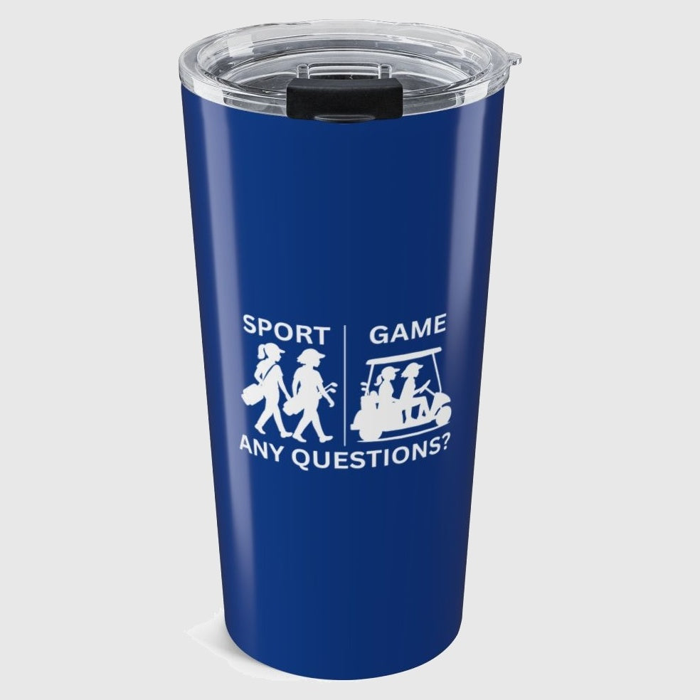 SPORT vs. GAME (Female) - 20oz Tumbler in Dark Blue