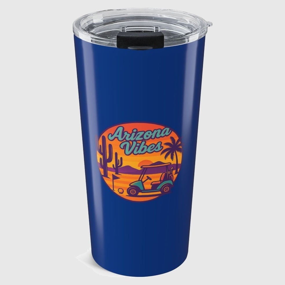 Golf Vibes - Arizona - Desert Edition Golf Destination - 20oz Tumbler in Dark Blue