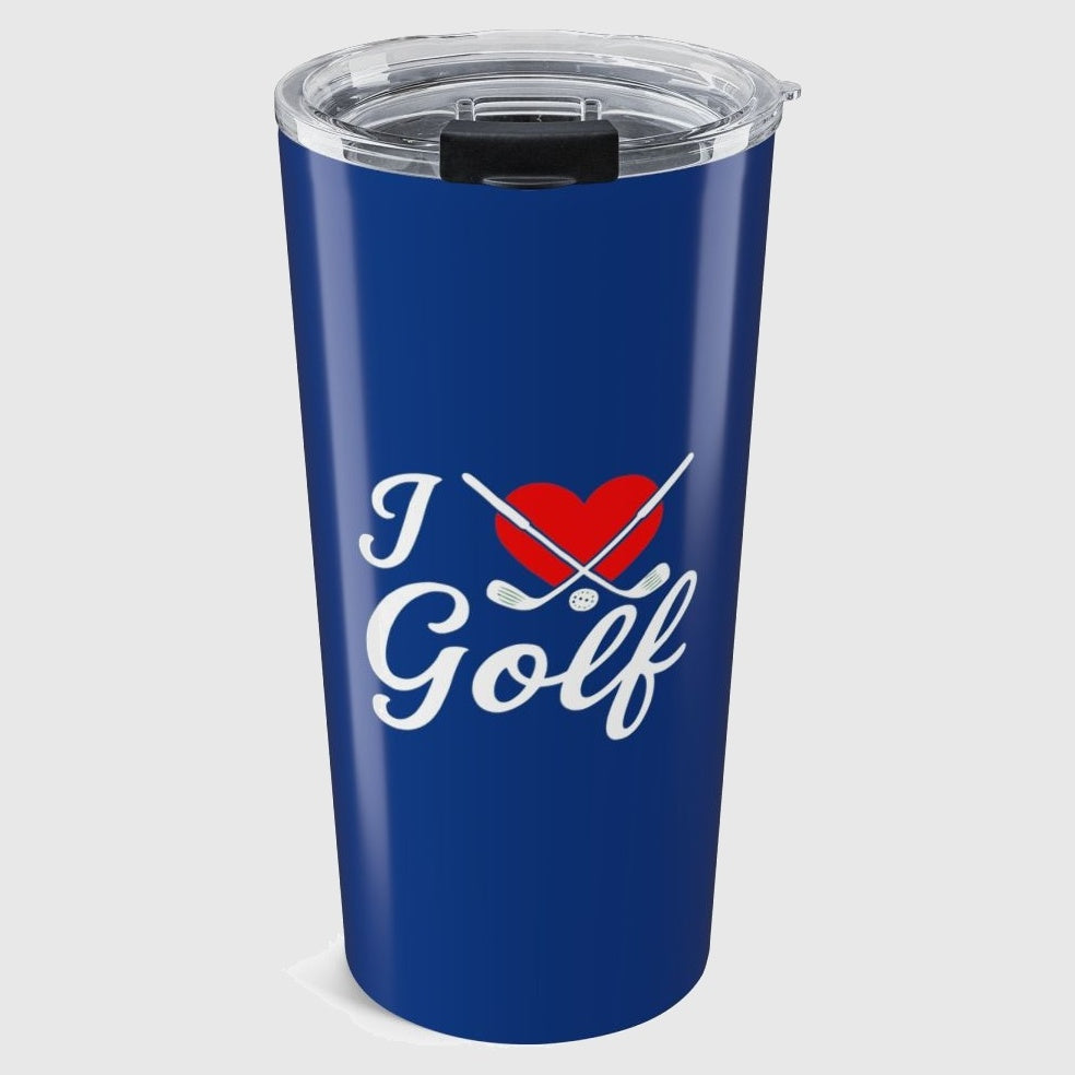 I Love Golf - 20oz Tumbler in Dark Blue