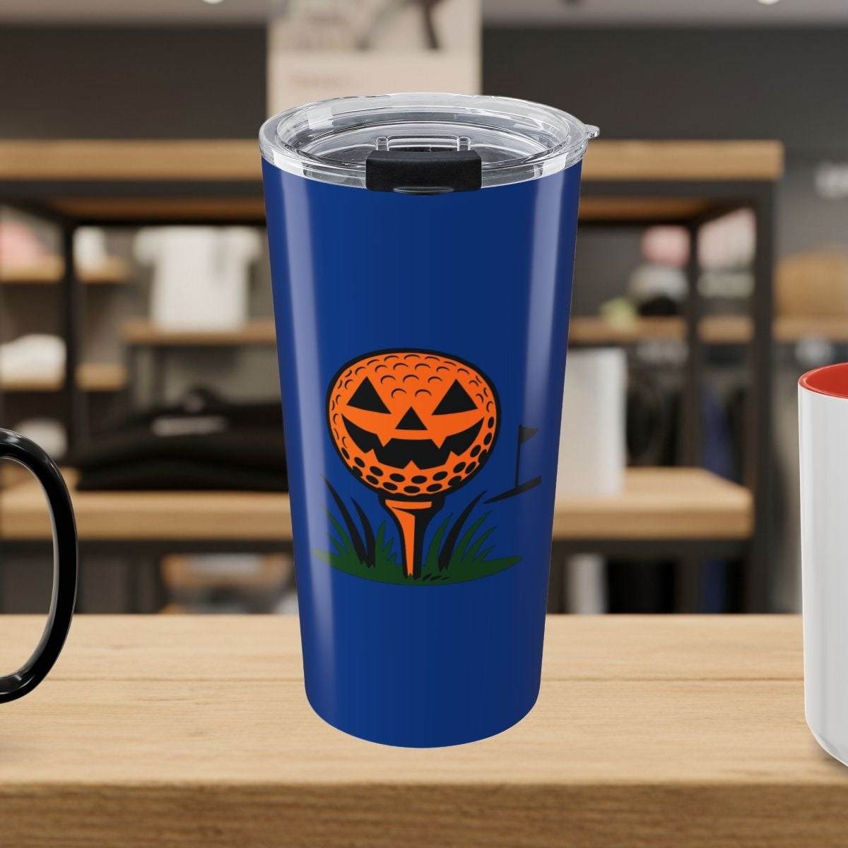 Tee Time Terror - 20oz Tumbler in Dark Blue