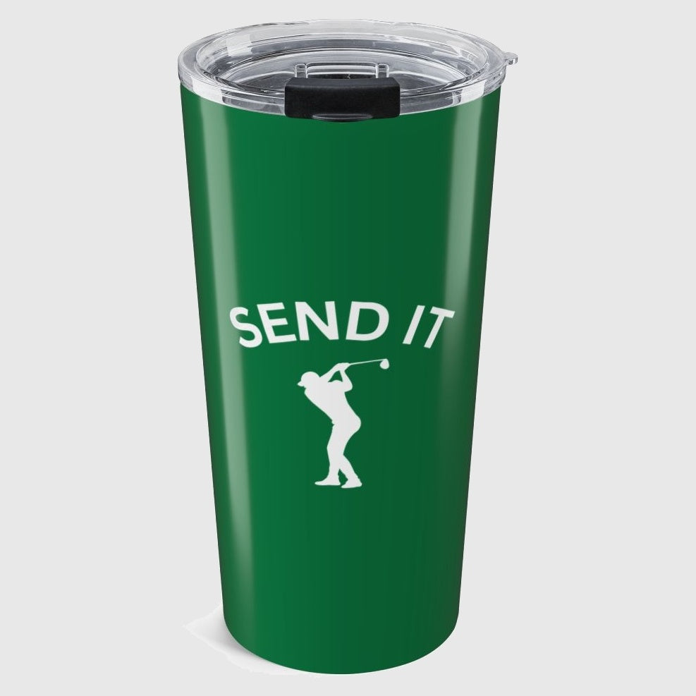 SEND IT (Male) - 20oz Tumbler in Dark Green