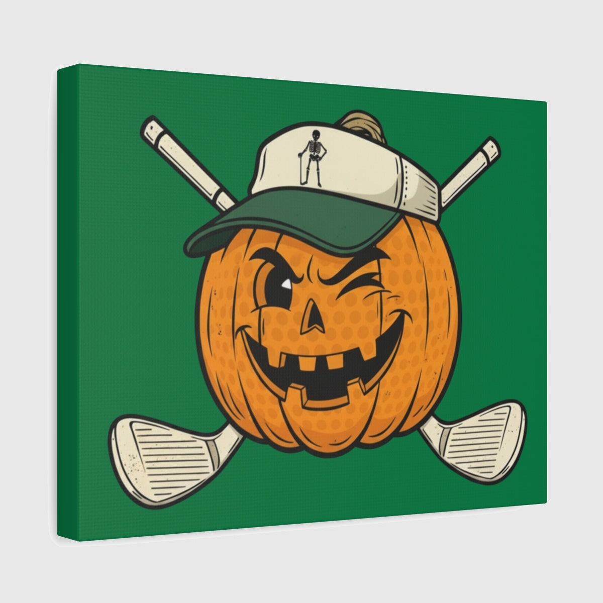 Golf or Gourd - Canvas Wall Art - Dark Green - 11×14 - front