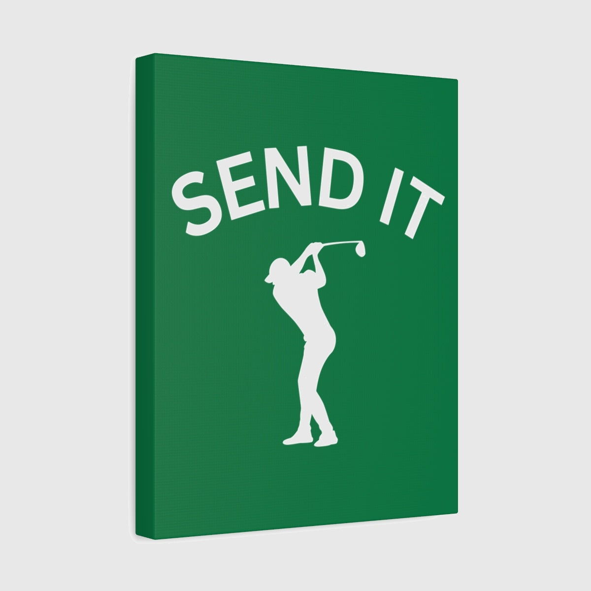 SEND IT (Male) - Canvas Wall Art - Dark Green - 11×14 - front