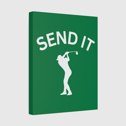SEND IT (Male) - Canvas Wall Art - Dark Green - 11×14 - front