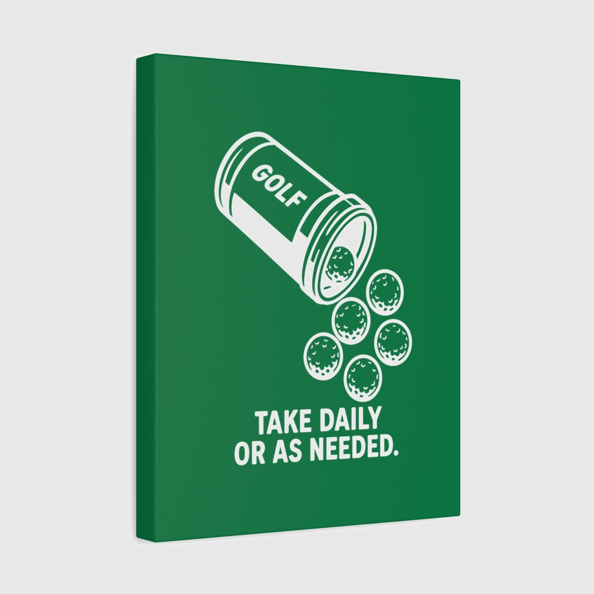 Golf Prescription - Canvas Wall Art - Dark Green - 11×14 - front