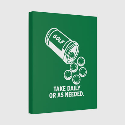 Golf Prescription - Canvas Wall Art - Dark Green - 11×14 - front