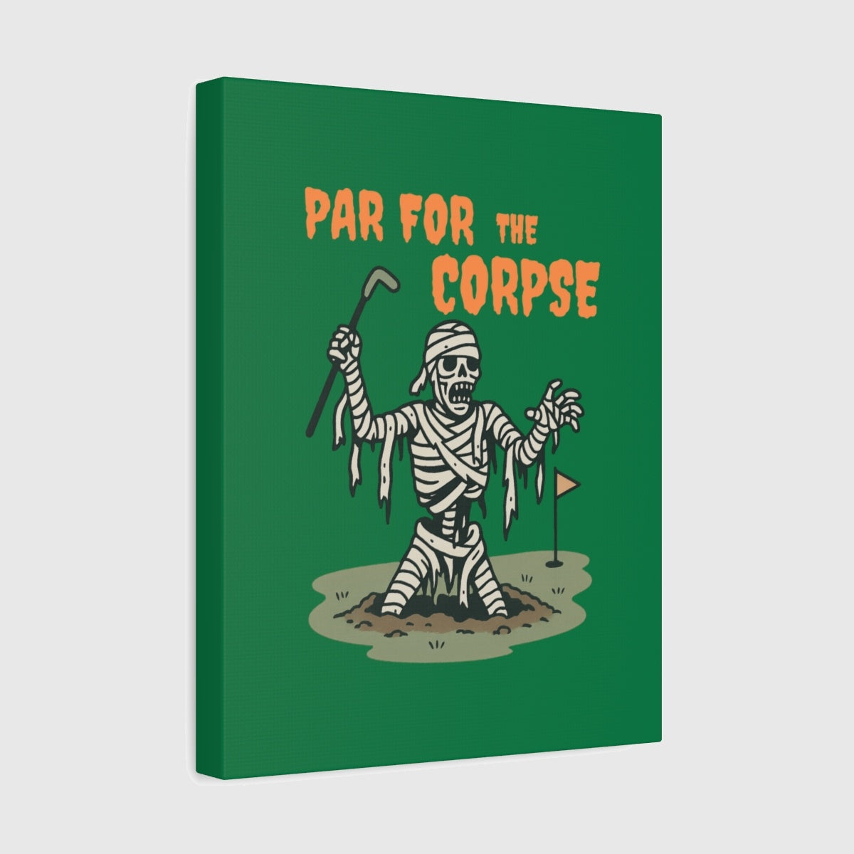 Par for the Corpse - Canvas Wall Art - Dark Green - 11×14 - front