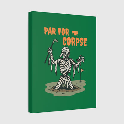 Par for the Corpse - Canvas Wall Art - Dark Green - 11×14 - front
