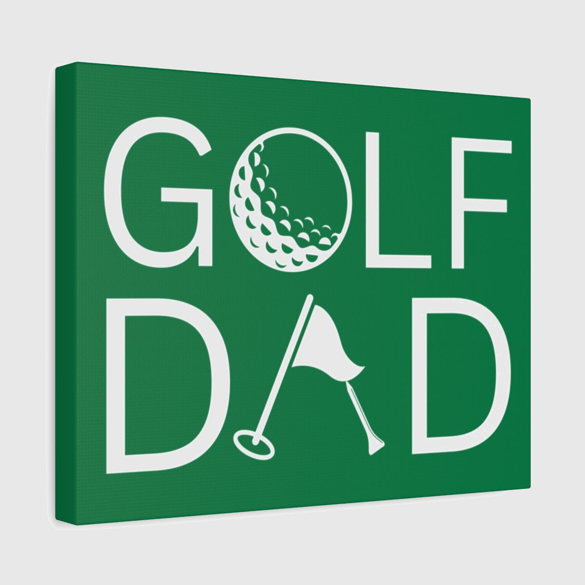 Golf Dad - Canvas Wall Art - Dark Green - 11×14 - front