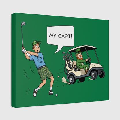 My Cart! - Canvas Wall Art - Dark Green - 11×14 - front