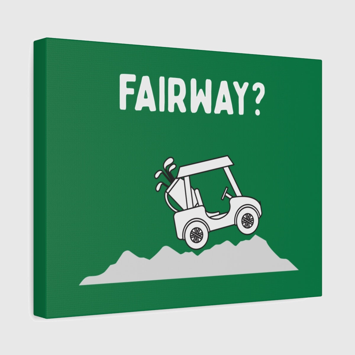 Fairway? - Canvas Wall Art - Dark Green - 11×14 - front