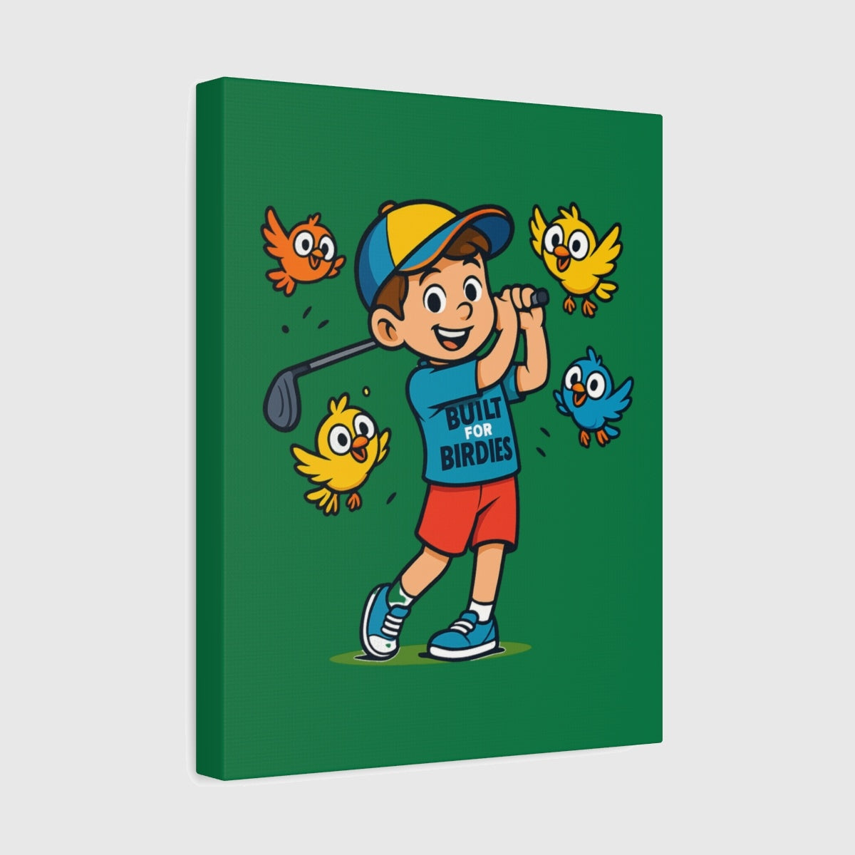 Built for Birdies - Canvas Wall Art - Dark Green - 11×14 - front