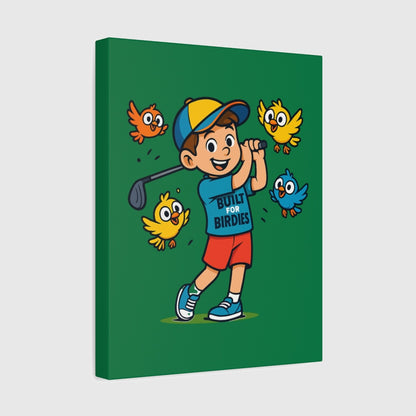 Built for Birdies - Canvas Wall Art - Dark Green - 11×14 - front