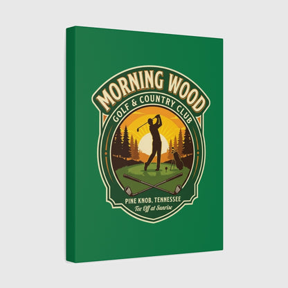 MORNING WOOD GOLF & COUNTRY CLUB - Canvas Wall Art - Dark Green - 11×14 - front