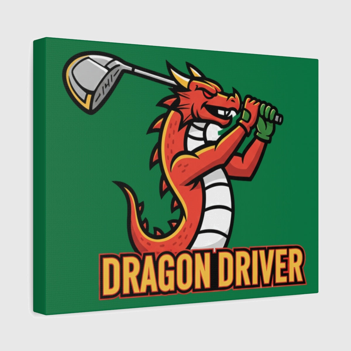 Dragon Driver - Canvas Wall Art - Dark Green - 11×14 - front
