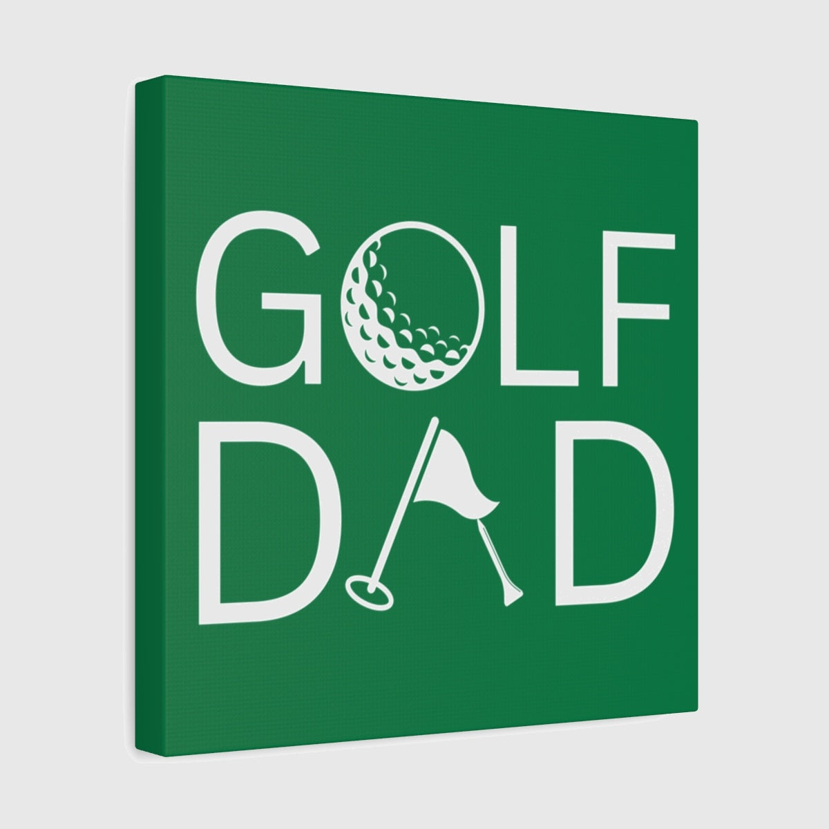 Golf Dad - Canvas Wall Art - Dark Green - 12×12 - front