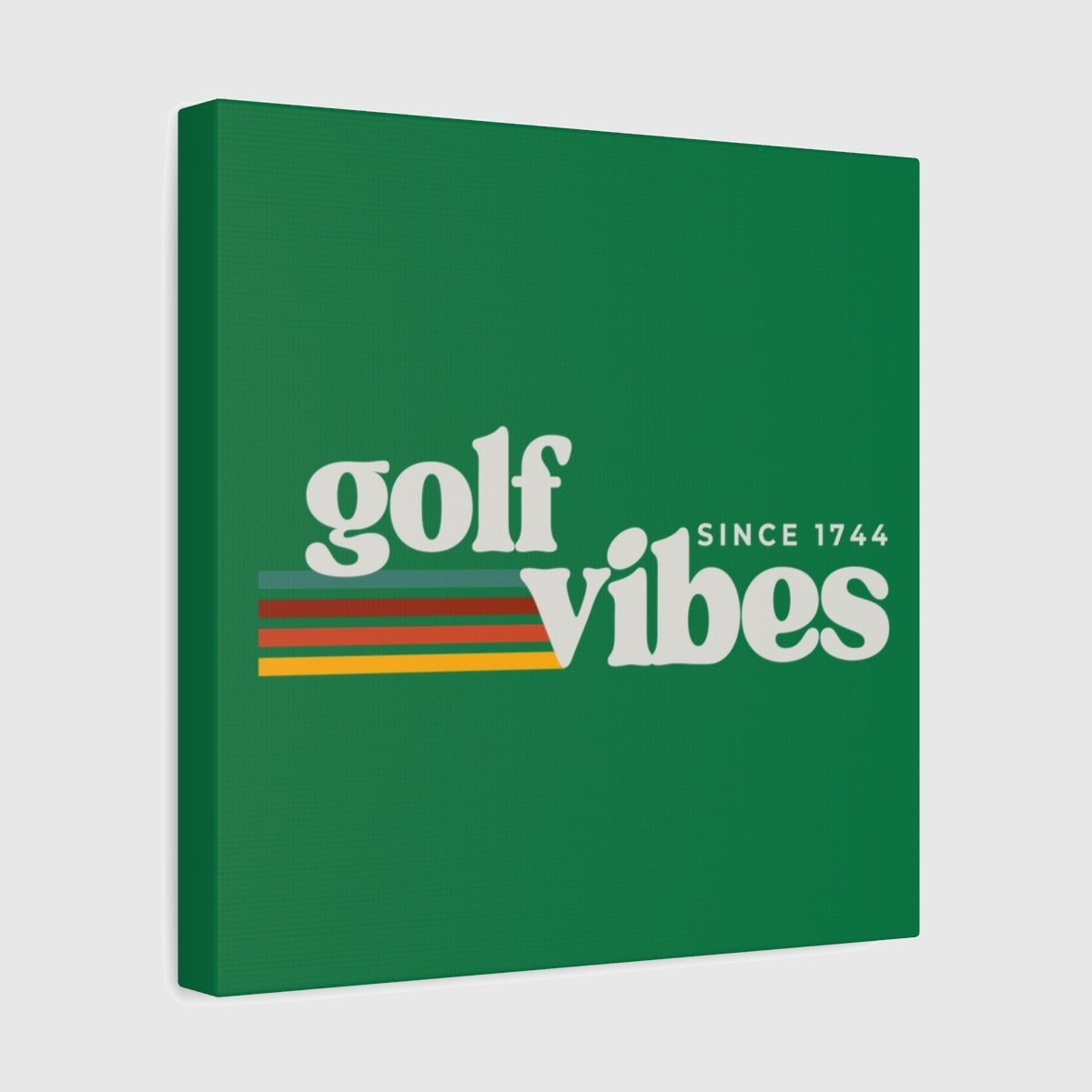 Golf Vibes - Canvas Wall Art - Dark Green - 12×12 - front