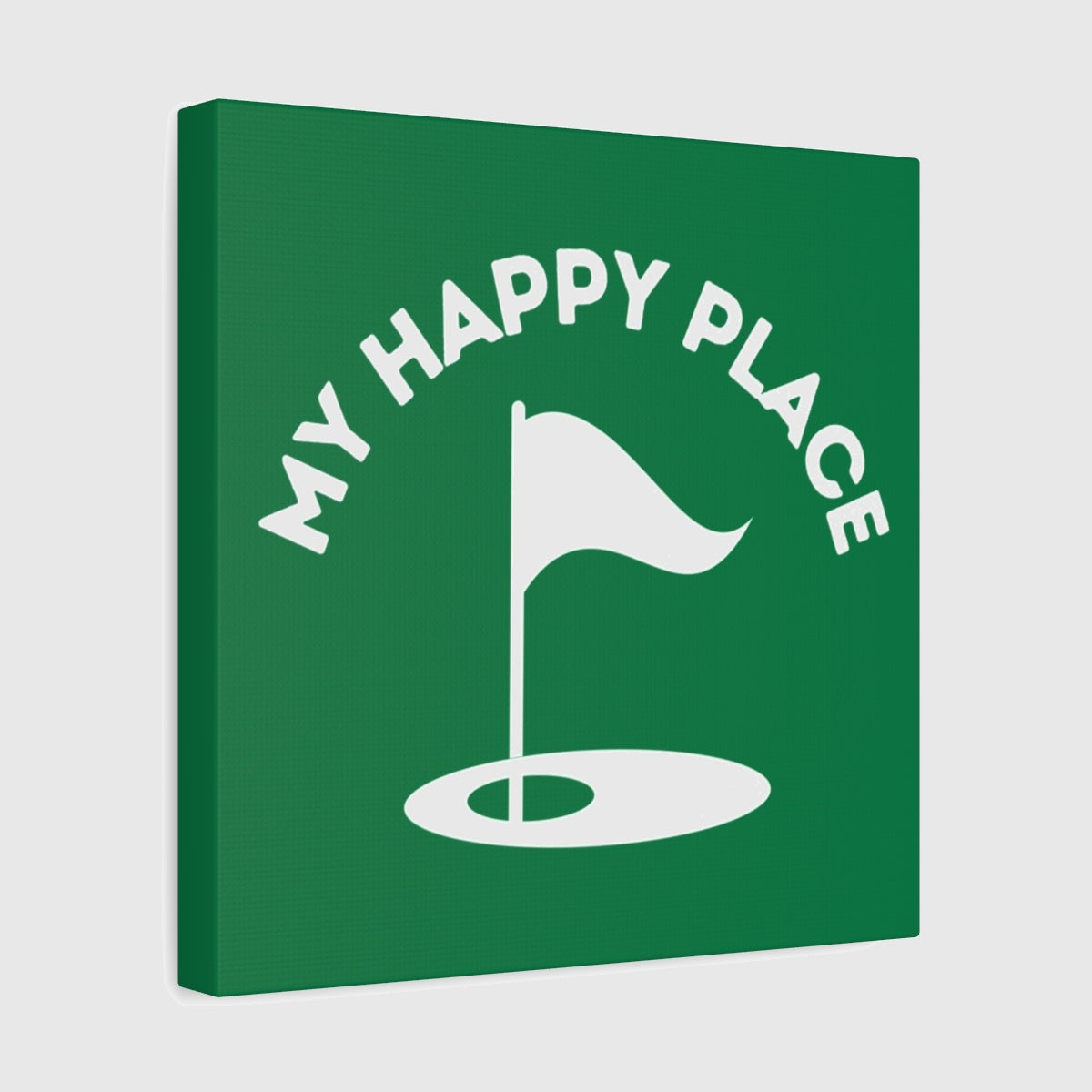 My Happy Place - Canvas Wall Art - Dark Green - 12×12 - front