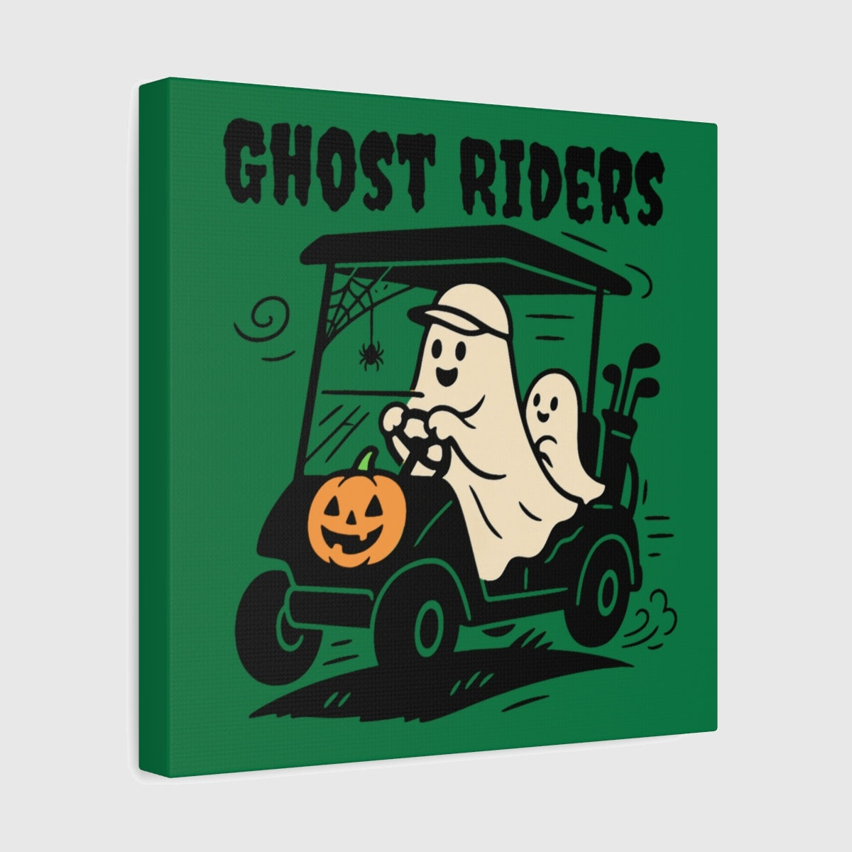 Ghost Riders - Canvas Wall Art - Dark Green - 12×12 - front