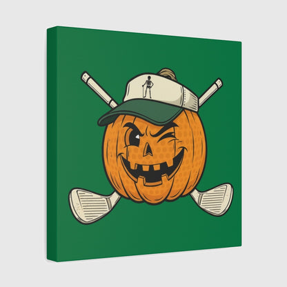 Golf or Gourd - Canvas Wall Art - Dark Green - 12×12 - front