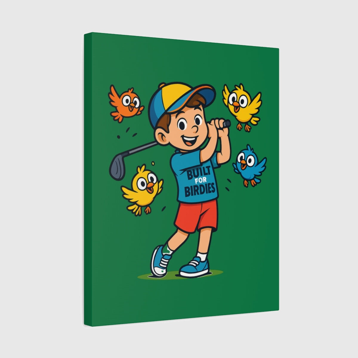 Built for Birdies - Canvas Wall Art - Dark Green - 16×20 - front