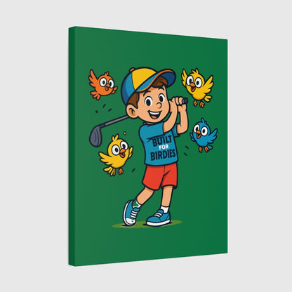Built for Birdies - Canvas Wall Art - Dark Green - 16×20 - front