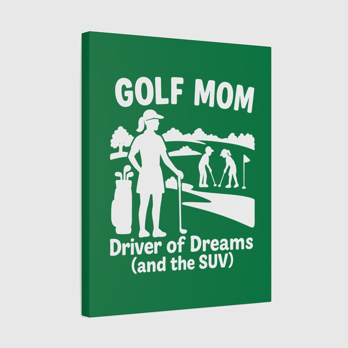 Golf Mom - Canvas Wall Art - Dark Green - 16×20 - front