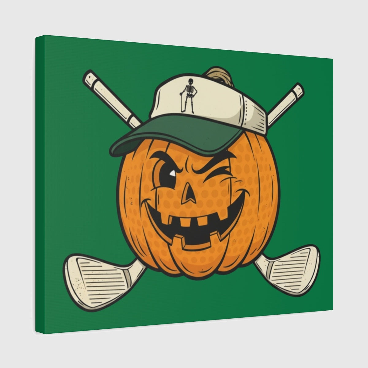 Golf or Gourd - Canvas Wall Art - Dark Green - 16×20 - front