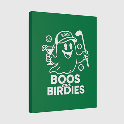 Boos and Birdies - Canvas Wall Art - Dark Green - 16×20 - front
