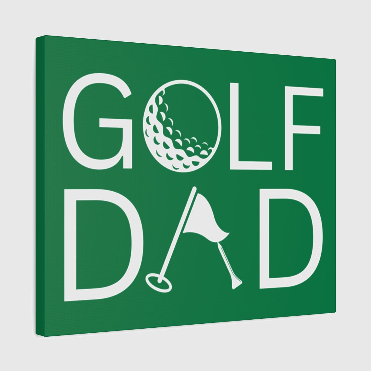 Golf Dad - Canvas Wall Art - Dark Green - 16×20 - front