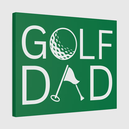 Golf Dad - Canvas Wall Art - Dark Green - 16×20 - front