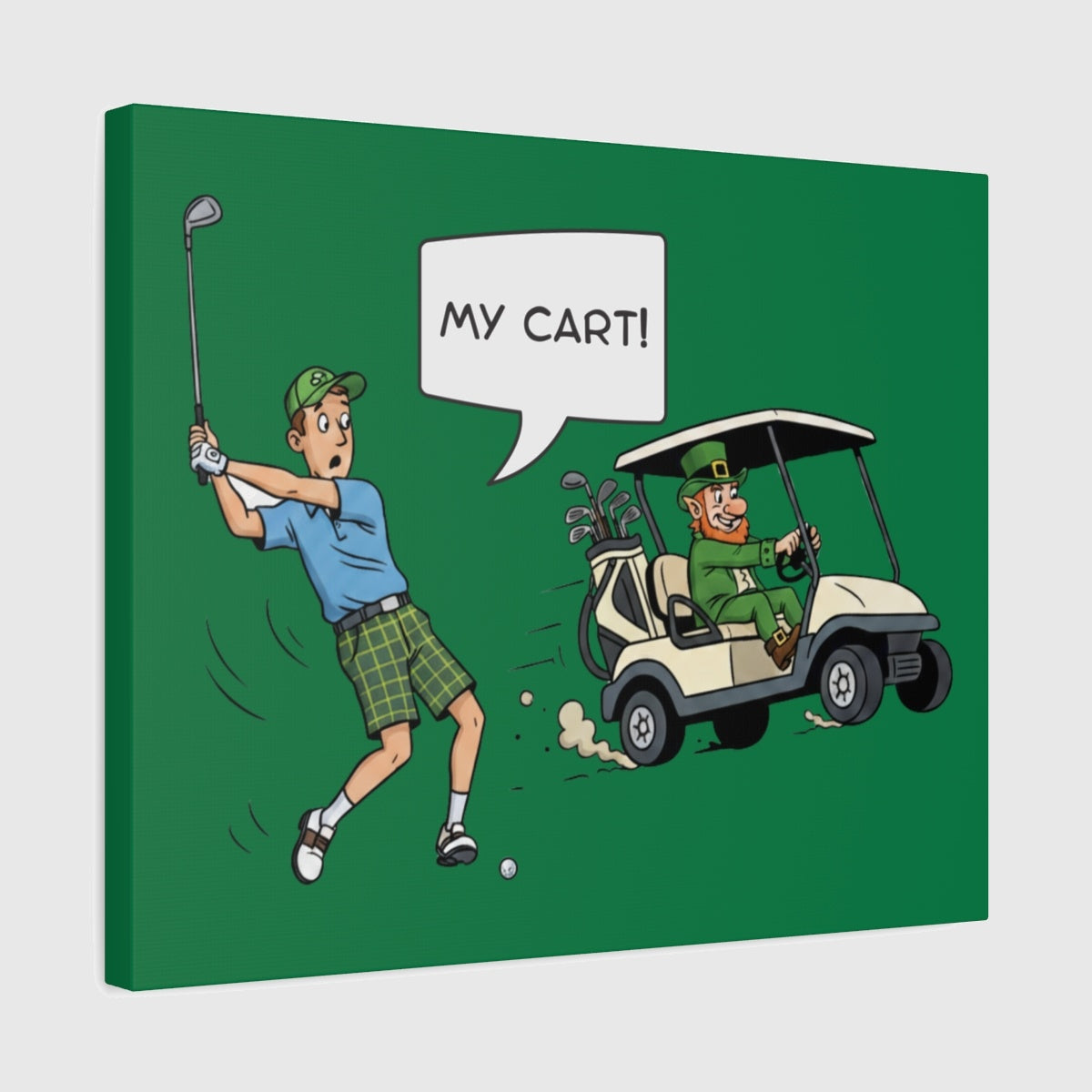 My Cart! - Canvas Wall Art - Dark Green - 16×20 - front