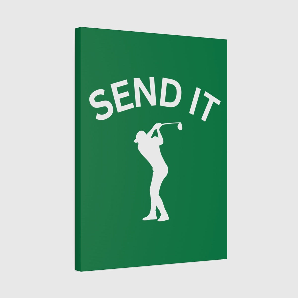 SEND IT (Male) - Canvas Wall Art - Dark Green - 18×24 - front