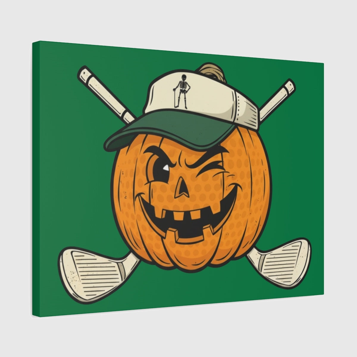 Golf or Gourd - Canvas Wall Art - Dark Green - 18×24 - front