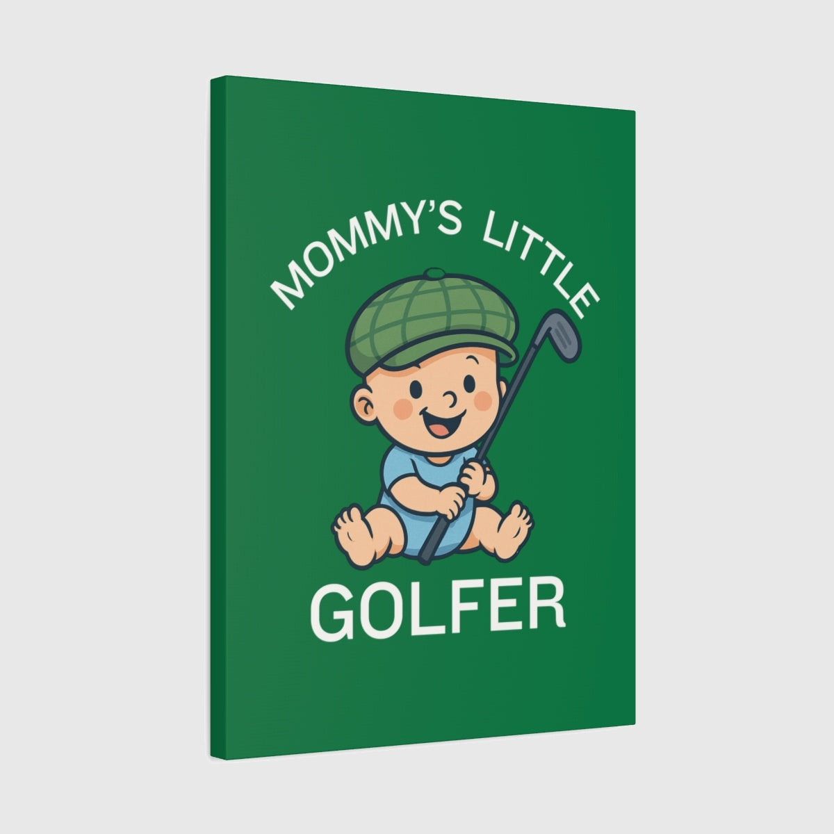 Mommy's Little Golfer - Canvas Wall Art - Dark Green - 18×24 - front